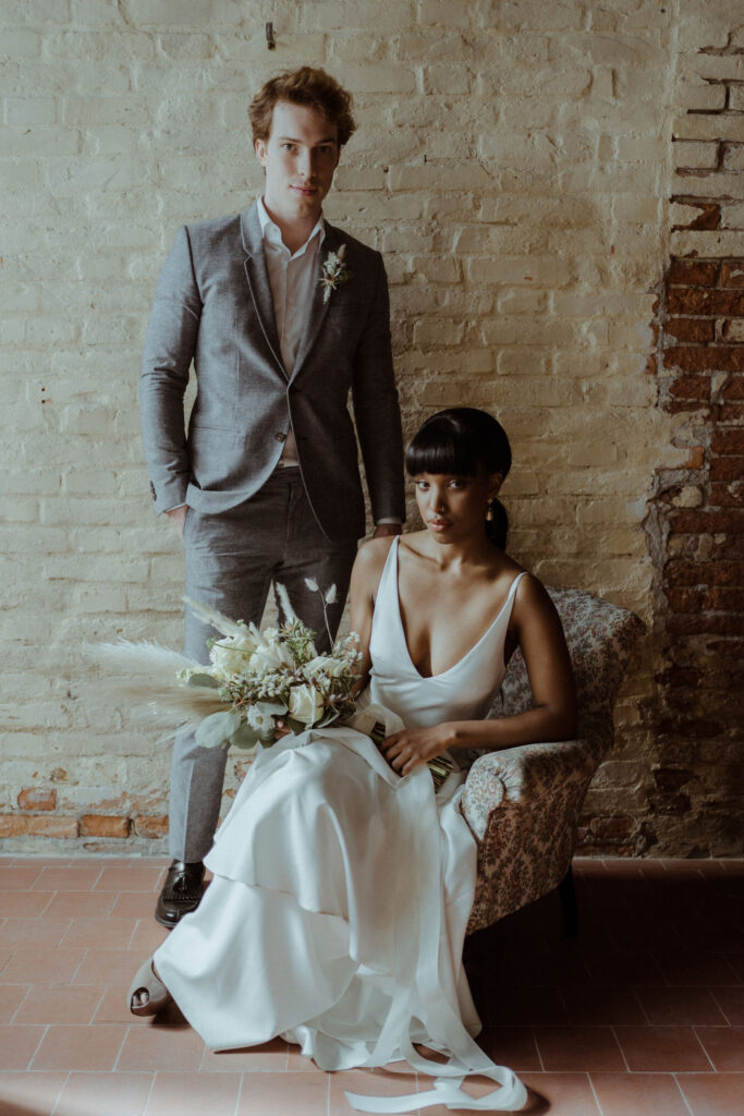 grey groom suit