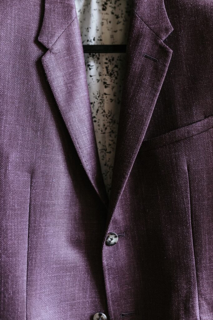 burgundy suit
